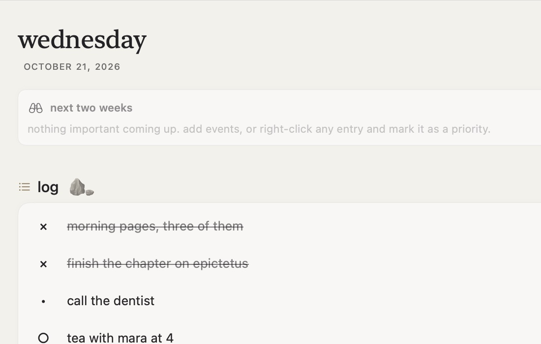 tabula on mac in the limestone theme, zoomed in