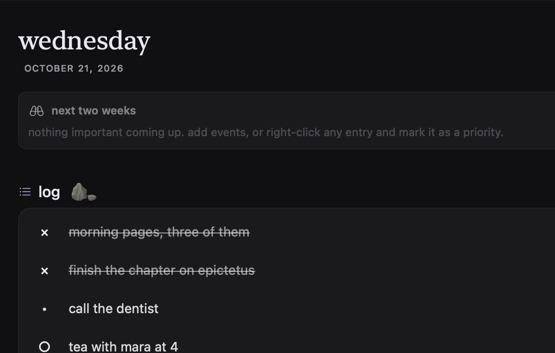 tabula on mac in the obsidian theme, zoomed in